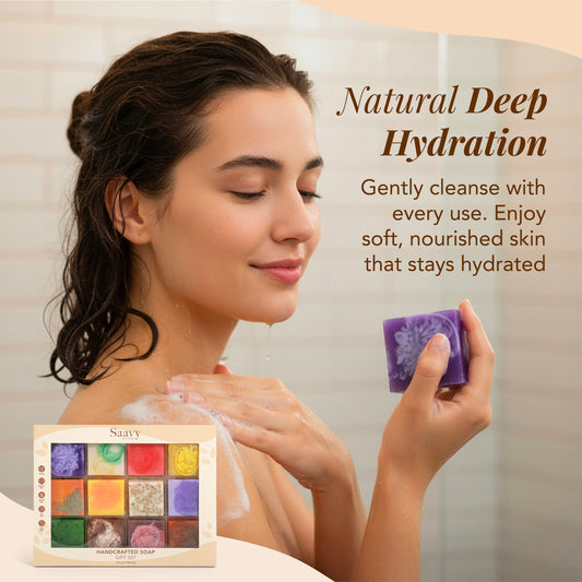 12-Pack Square Artisan Soap Variety Gift Set