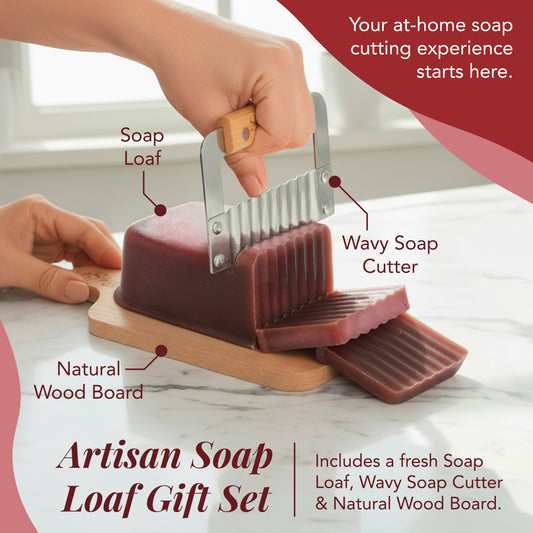 Patchouli Rose 1 lb Handcrafted Artisan Soap Loaf Gift Set