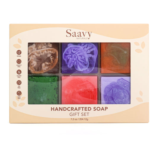 6-Pack Square Artisan Soap Variety Gift Set
