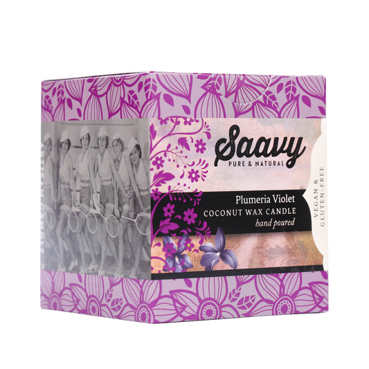 Natural Coconut Oil Candle - Plumeria Violet