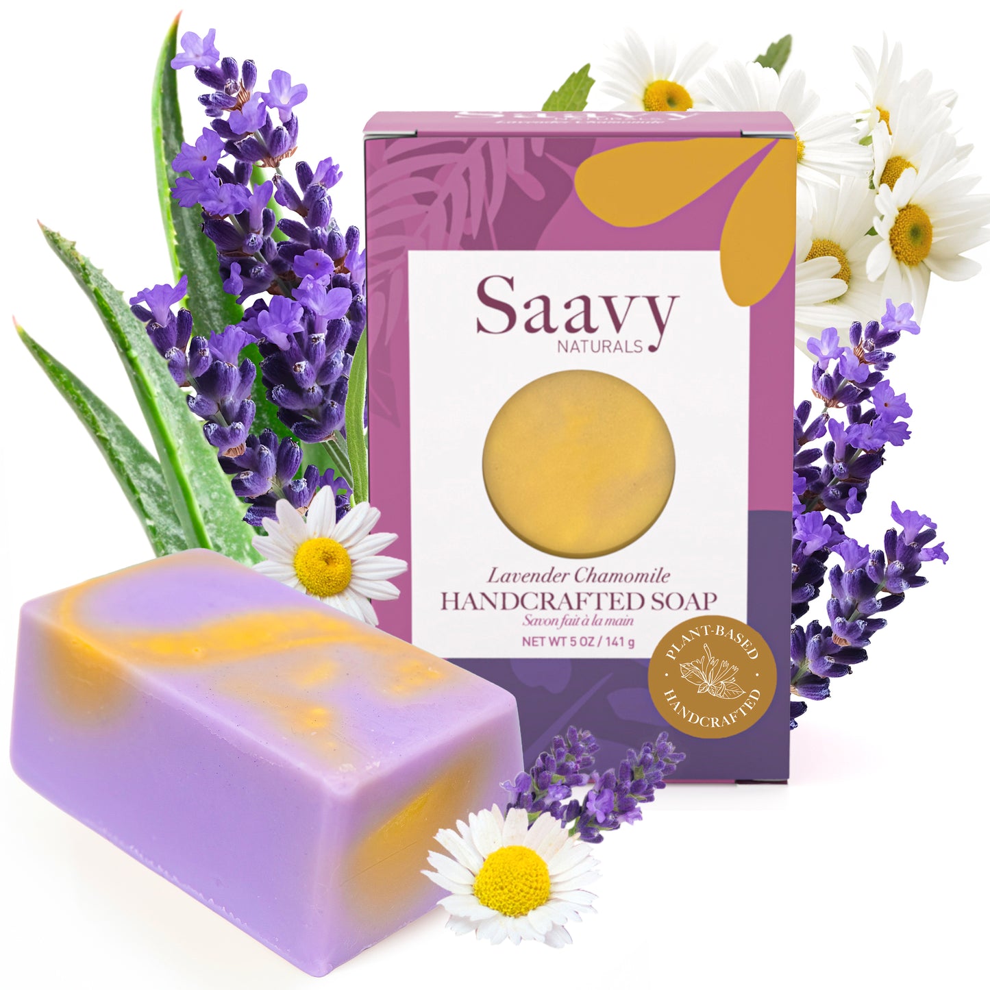 Lavender Chamomile Handcrafted Soap - view 2