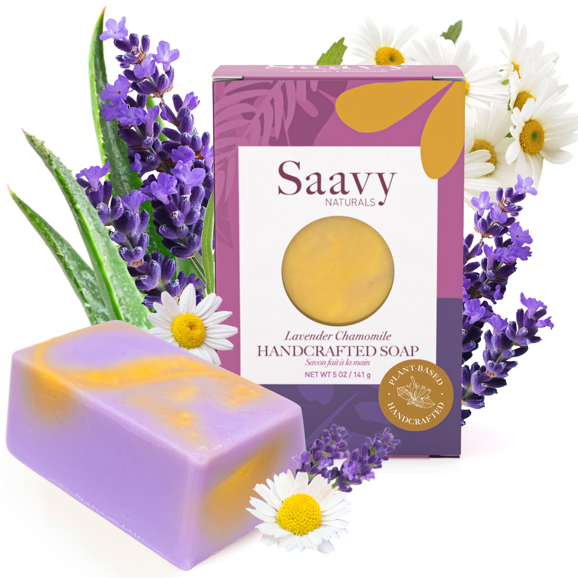 Lavender Chamomile Handcrafted Soap - view 2