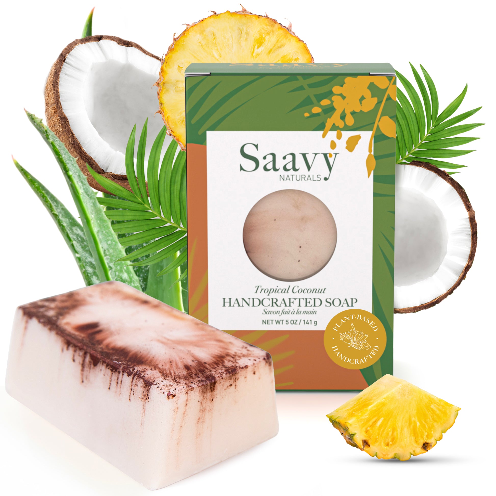 Tropical Coconut Handcrafted Soap - view 2