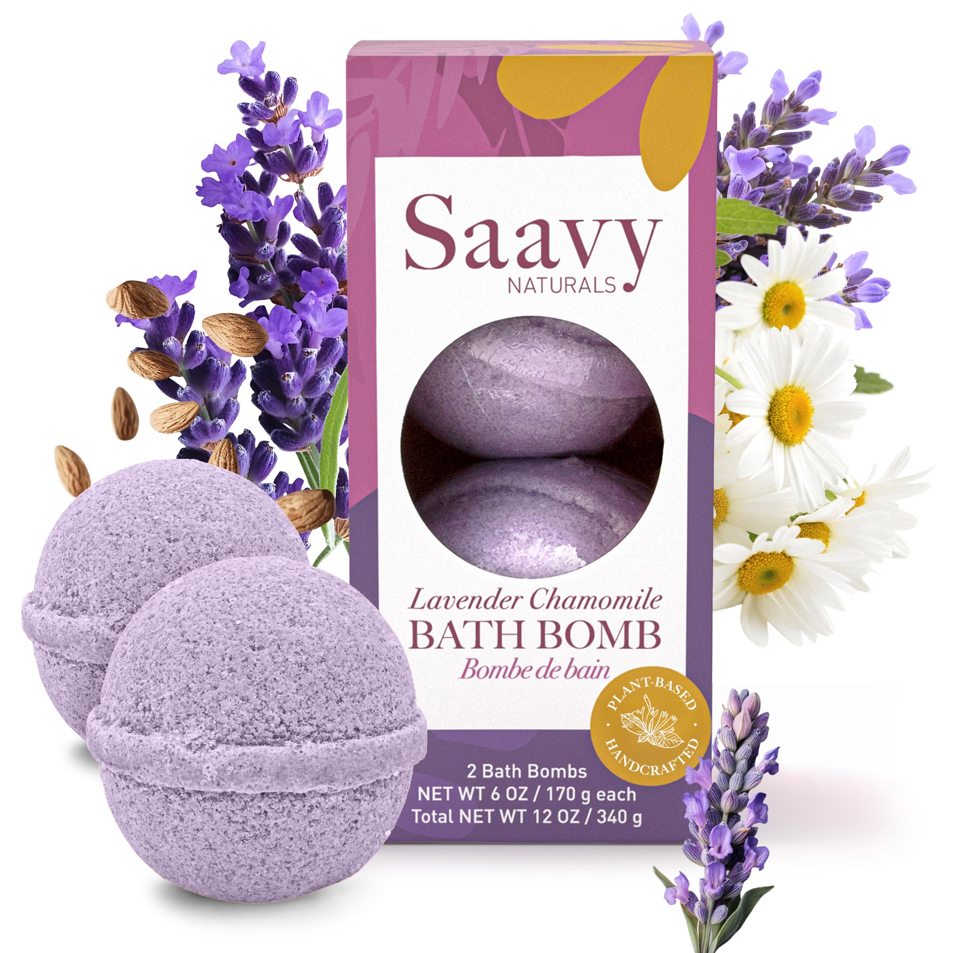 Lavender Chamomile Bath Bomb Duo - view 2