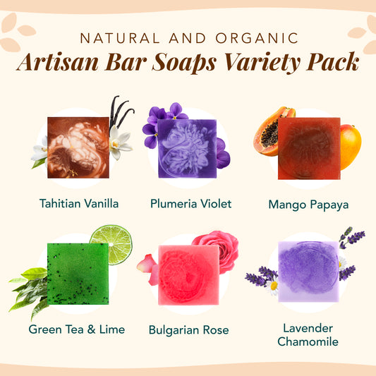 6-Pack Square Artisan Soap Variety Gift Set
