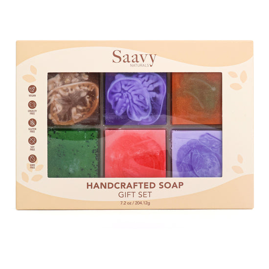 6-Pack Square Artisan Soap Variety Gift Set