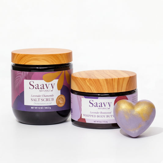 Saavy Naturals Lavender Chamomile Body Care Bundle