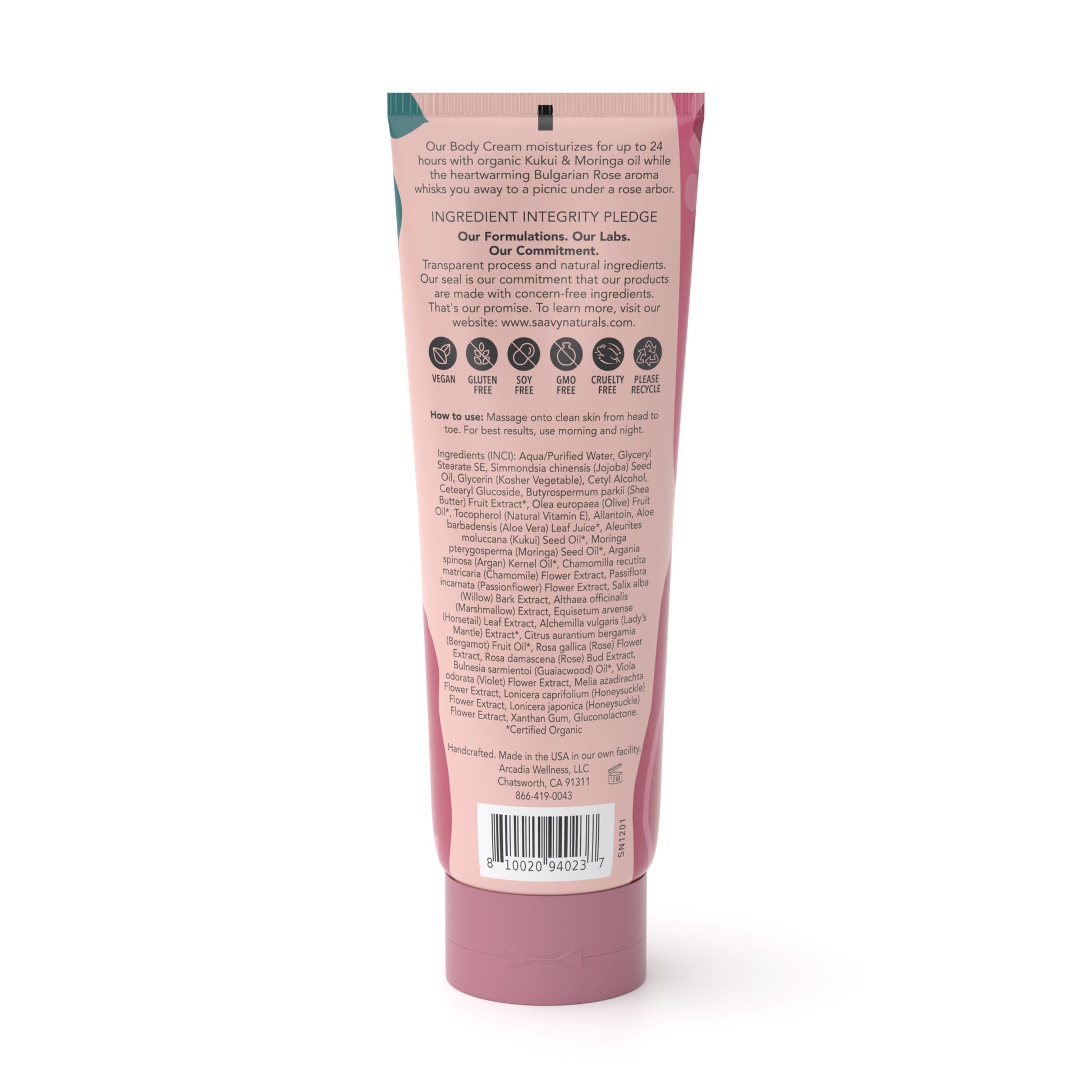 Bulgarian Rose Body Cream - ingredients