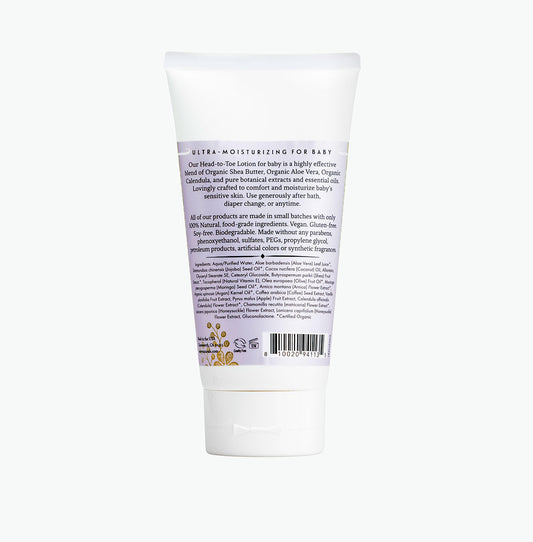Saavy Naturals Baby Head-to-Toe Lotion - back