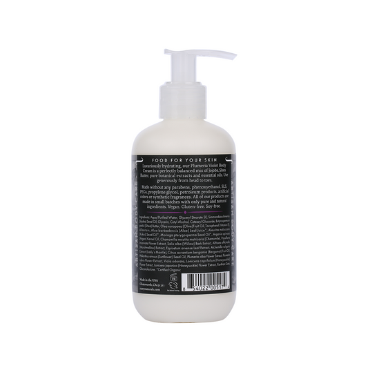 Natural and Organic Body Cream - Plumeria Violet